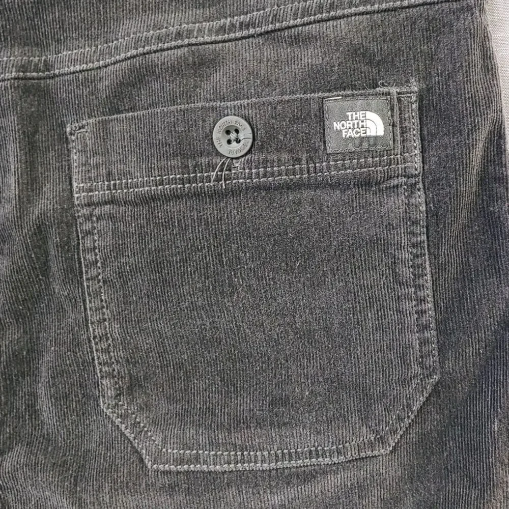 The North Face Grey Stretch Corduroy Mini Above Knee Pencil Skirt Womens 4 Small